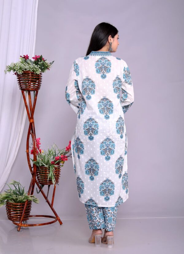 Angrakha Style A-Line Kurta - Image 4